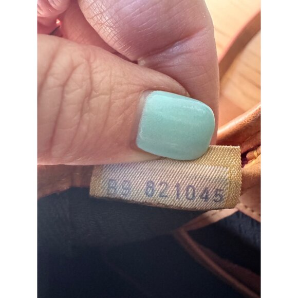 Dooney & Bourke USA Burgundy Canvas Tan Leather Backpack Purse AWL Duck Vintage - Picture 11 of 11